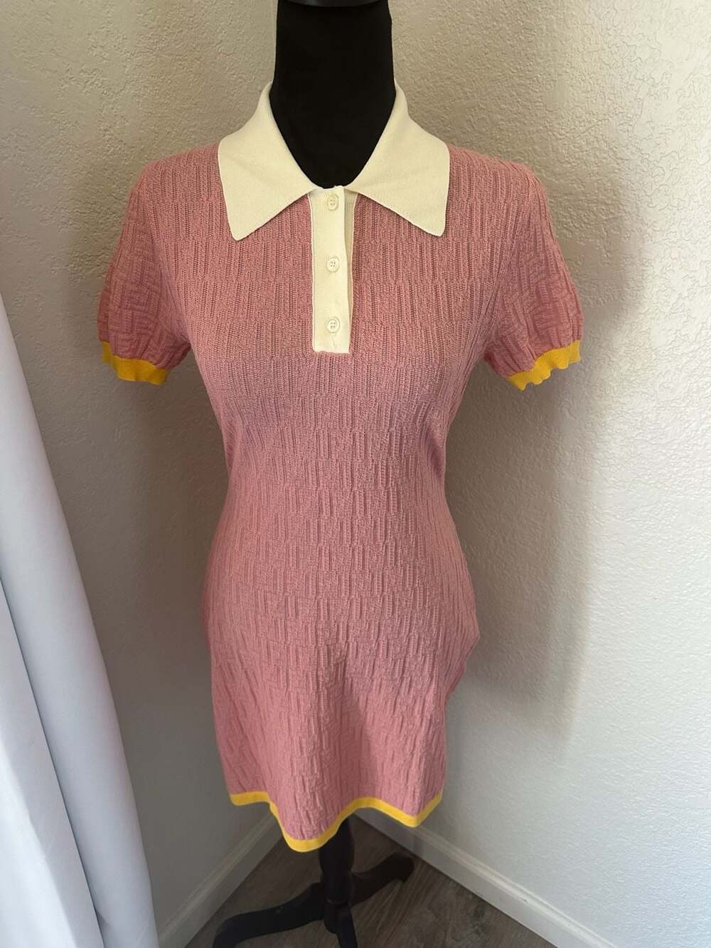 Fendi Pink FF Cotton and Silk Dress